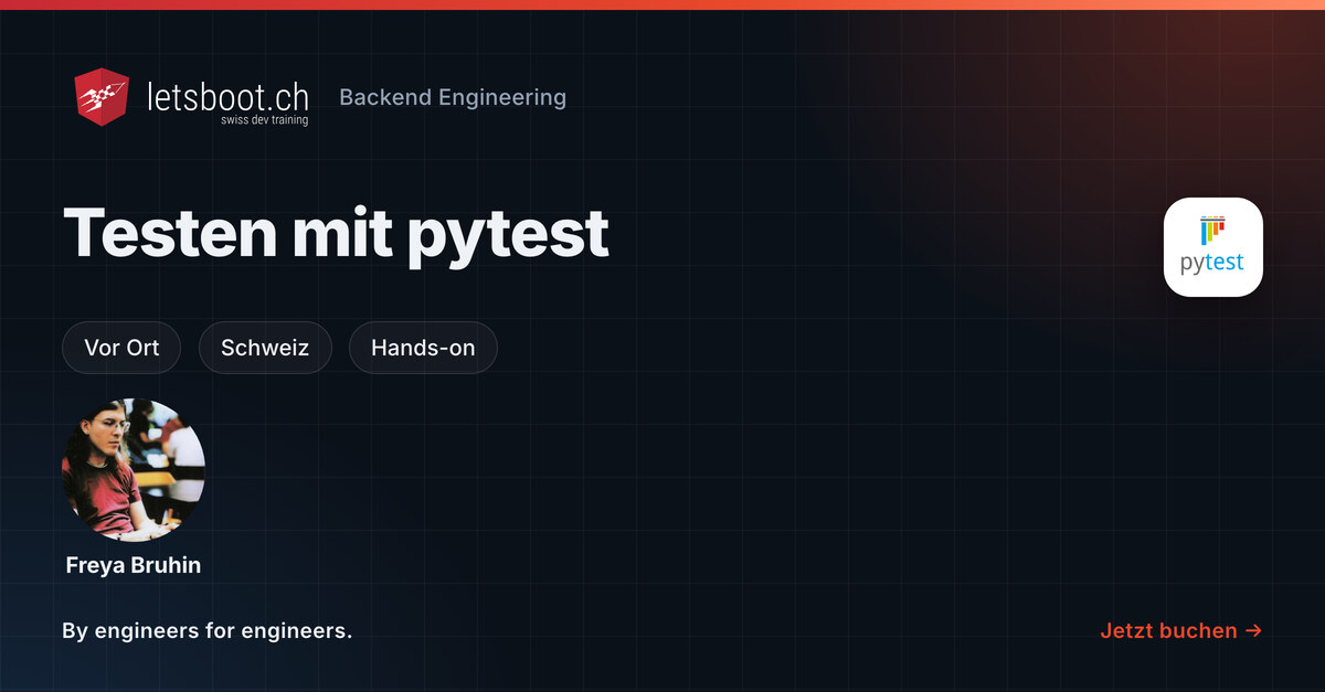 Testen mit pytest Schulung, Kurs & Training - Schweiz